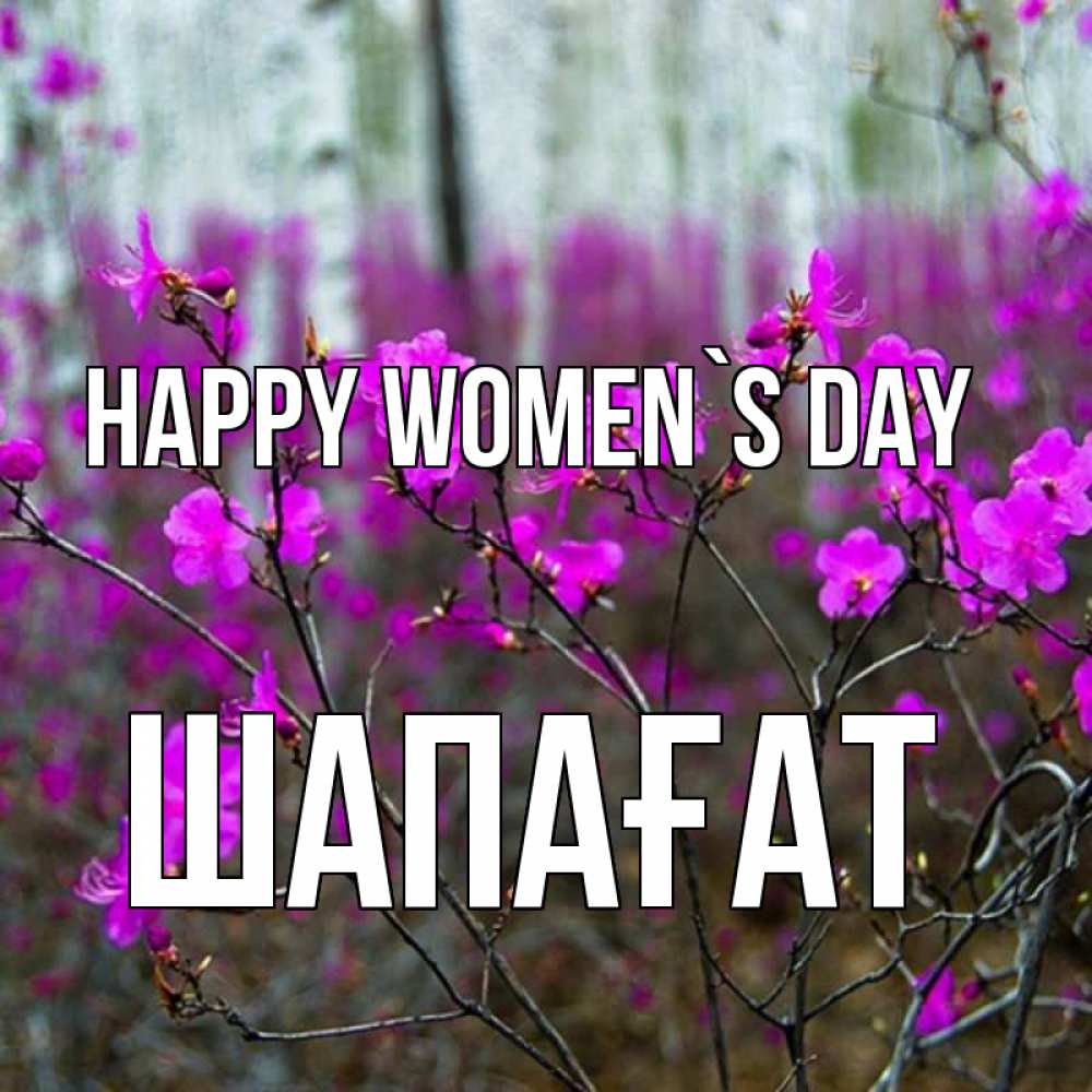 Greetings card с именем, ШАПАҒАТ happy women`s day дикие цветы Greetings with text for free download 